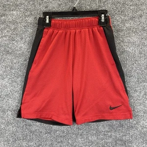 NIKE Shorts Boy's Small RED/BLACK Basketball Gym Athletic Mesh - Picture 1 of 11