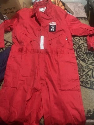 WALLS FR Flame Resistant Insulated Work Overalls Heavy Red Mens 54 Tall NWT’s - Image 1 of 4