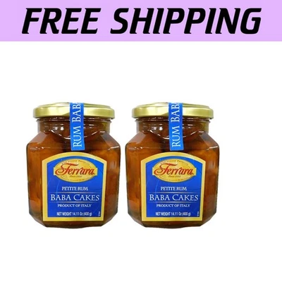 Versátil Petite Ron Baba Cake - 2 tarros para amantes de los postres gourmet Foto 1 de 3