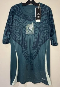 ADIDAS MEXICO PRE-MATCH SOCCER JERSEY SNAKE GREEN (SZ M) IW5361 Original - Picture 1 of 5
