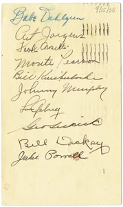 LOU GERHRIG Clubhouse SIGNED GPC 1938 - NY Yankees - 10 Autos ~ PSA COA - Picture 1 of 3