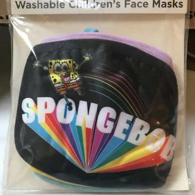 SpongeBob FACE MASK Set of 6-Pack School Supplies Kids Sponge bob Patrick NEW  - Image 1 of 4