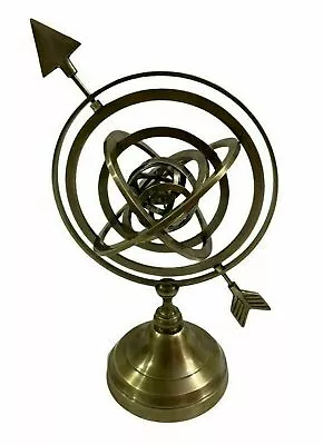 Globe De Sphère Armillaire Décoratif En Laiton Avec Astrolabe Nautique... • 128.32€