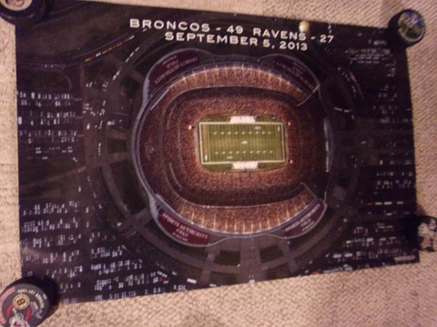 BRONCOS VS RAVENS 2013 IMAGEWERKS AERIAL PHOTOGRAPHY POSTER 20" X 30" Cover