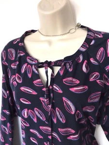 NEW Autonomy Purple Buttoned Blouse UK XL Jersey Top - Picture 1 of 14