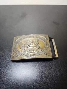 Vintage Henry Ford Detroit Automobiles Model T Metal Belt Buckle Free Shipping - Picture 1 of 5
