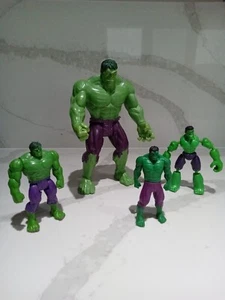 The Incredible Hulk The Hulk Movie action figure bundle x 4 marvel mixed lot - Picture 1 of 11