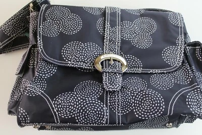 Bolsa de pañales Kalencom impermeable azul/blanco   Foto 1 de 4