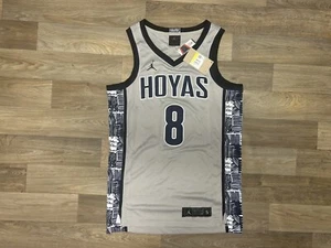 Nike Jordan Georgetown Hoyas #8 Elite Jersey Mens Size S Small Grey CN2994-052 - Picture 1 of 5