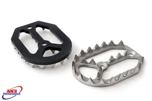 AS3 PERFORMANCE FACTORY SERIES FOOT PEGS REPLACEMENT TOOTH PLATE & RUBBER X 2 - Picture 1 of 1