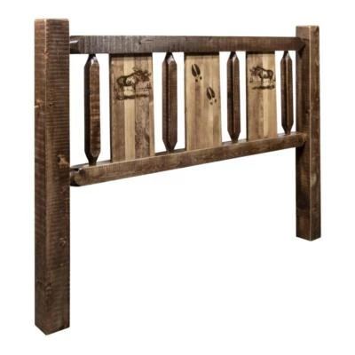 Montana Woodworks Homestead Pine Wood California King Headboard in Brown - Image 1 of 3