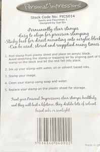 Persönliche Impressionen Wirbel und Blumen Clear Stamps - Bild 1 von 1