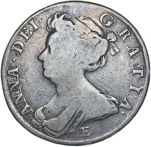 1708 E Halfcrown (Edinburgh Mint) - Anne British Silver Coin - Picture 1 of 2
