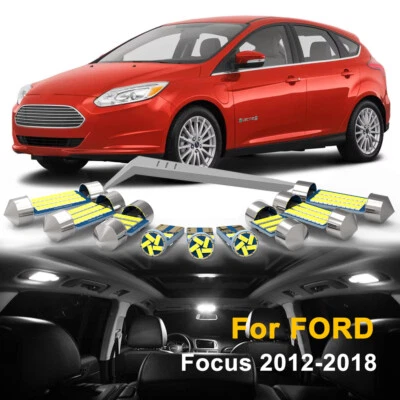 11x White LED Interior Dome Lights For FORD Focus 2012-2018 2019 Package +TOOL Foto 1 de 4