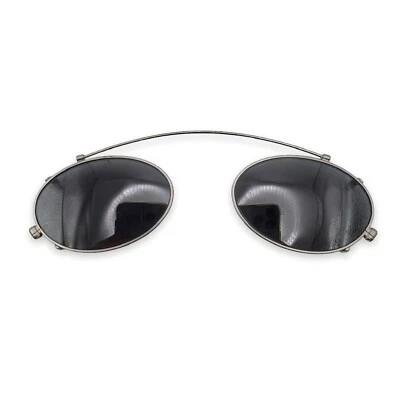 Gafas de sol vintage con clip gris bronce mate Foto 1 de 4