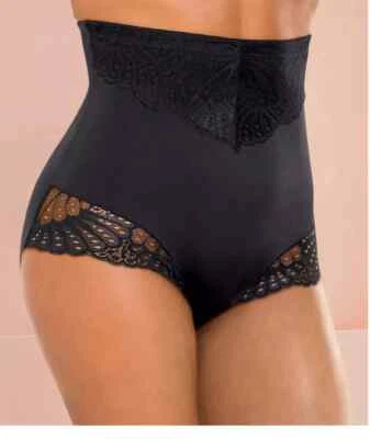 Talla Grande Ashro Negro Encaje Adelgazante Cintura Alta Calzoncillo Faja Panty Nuevo Foto 1 de 2