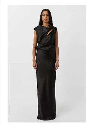 Camilla and Marc Black Dress Size AU 10 / US 6 Karsten Knot Floor Length Gown — 第 1/4 张图片