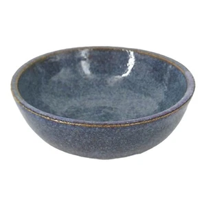 Ciotola portagioie ceramica artistica firmata blu smalto viola ceramica fatta a mano studio - Foto 1 di 7