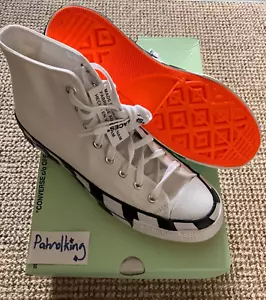 Converse x Off-White UK 8.5 scarpe da ginnastica Chuck Taylor All-Star anni 70 ciao (NO ZIP TIE) - Foto 1 di 7