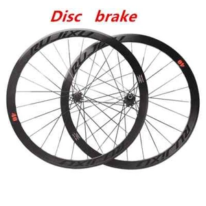 Juego de ruedas de aleación de bicicleta de carretera 700C freno de disco 30 40 50 mm de profundidad bloqueo central o 6 manchas - Imagen 1 de 18