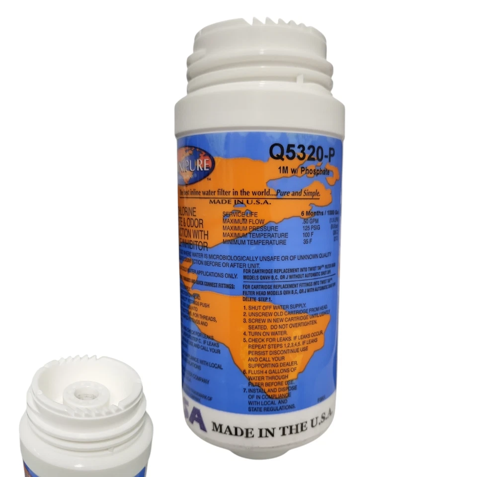 Omnipure Q5320-P Carbon Water Filter with Phosphate for Scale Inhibitor-1 Micron - Image 1 of 1