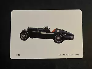 vintage pocket calendar 1989 classic car ancient Aston Martin ulster 1932 #1864 - Picture 1 of 3