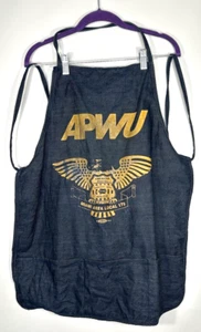 Vintage Men’s APWU Jean Apron ONE SIZE Blue American Postal Workers Union Miami - Picture 1 of 14