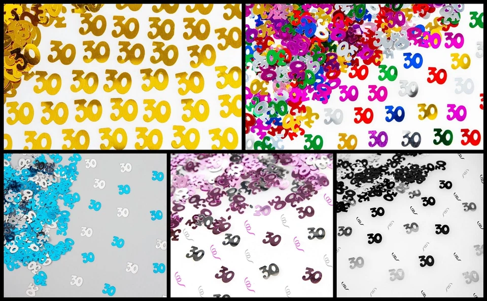 30th Age Confetti Birthday Anniversary Sprinkles Table Scatter Glitz Party Decor - Image 1 of 1