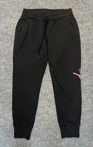 Black Pink Victorias Secret Womens Jogger Sweatpants With Gradient Logo Size S - Picture 1 of 6