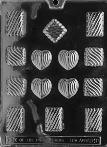 GROOVED ASSORTMENT pieces chocolate mold molds all occasion pieces x - Picture 1 of 1