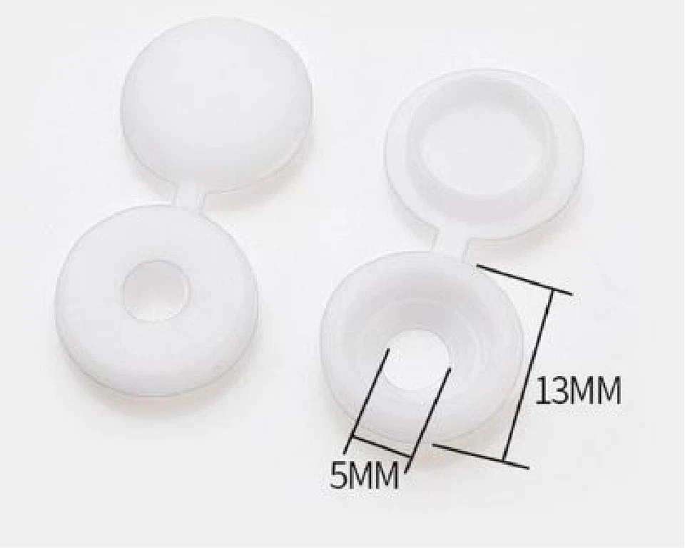 cache vis plastique BLANC - DIAM 13 - LOT DE 100 - Photo 1/1