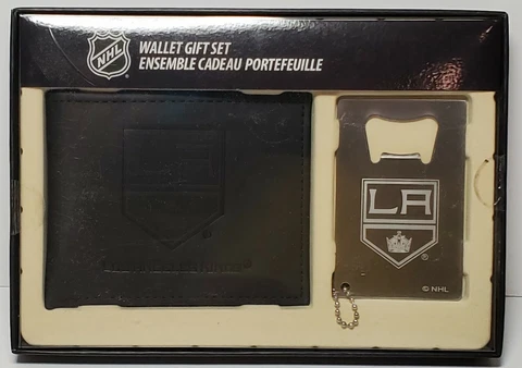 Los Angeles Kings NHL  Bi-Fold Wallet & Bottle Opener  Gift Set  New Cover