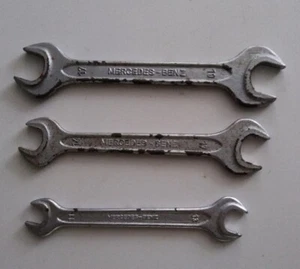 3 Vintage Open End Wrenches Mercedes Benz DOWIDAT DIN 895 Made in Germany used - Imagen 1 de 2