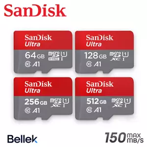 SanDisk Micro SD Card Ultra 64GB 128GB 256GB 512GB Class 10 Memory Card 150MB/s - Picture 1 of 5