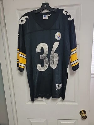 Camiseta deportiva de colección de los Pittsburgh Steelers #36 Jerome Bettis para hombre talla 52 NFL  Foto 1 de 4