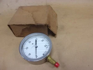 Weksler GP2-15-3 Pressure Gauge 4" Face 0-60 PSI 1/4" Brass Npt Water Air Line - Picture 1 of 10
