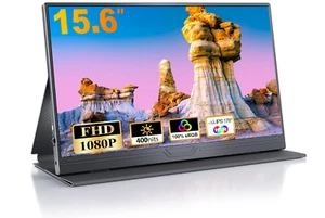 Portable Monitor 15,6 Zoll Tragbarer Mobiler IPS Bildschirm FHD 1920x1080 HDR - Bild 1 von 7