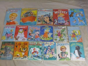 Lot of 17 Vintage RAND McNALLY ELF & ELF JUNIOR BOOKS 1940s-1960s: Pocahontas + - Bild 1 von 10