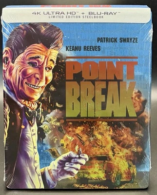 POINT BREAK (1991) SHOUT! US EXCLUSIVE 4K UHD BLURAY STEELBOOK **NEW & SEALED** - Image 1 of 4