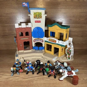 Vintage 1996 Fisher Price Great Adventure Wild Western Town Sheriff Hotel Bank - Bild 1 von 6