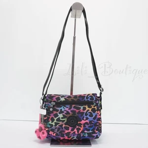 Kipling Sabian Crossbody Mini Shoulder Bag Polyester AC8282 Rainbow Jungle $54 - Picture 1 of 12