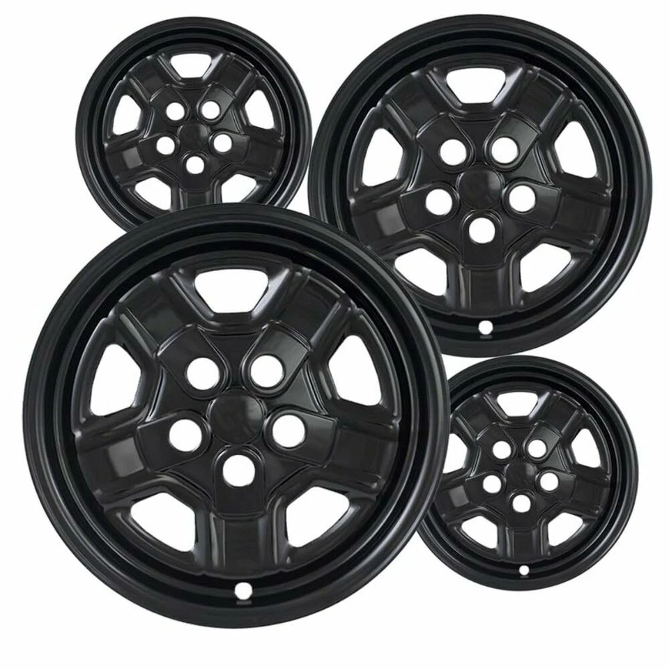 Set of 4 Gloss Black 16" Impostor Wheel Skins for 07-17 Jeep Patriot Rim Covers - Image 1 of 4