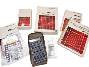 Vintage Hewlett Packard HP-41C Taschenrechner Sammlung Memory Mod Mathe Spiele PAC Bücher - Bild 1 von 23