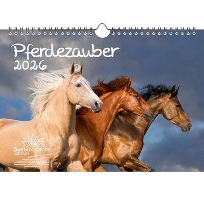 SEELENZAUBER GMBH Pferdezauber DIN A4 Kalender für 2026 Pferde und Fohlen - Seelenzauber