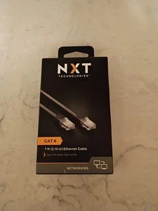 New NXT Technologies Cat 6 7 Ethan Cable Networking Cord Black - Picture 1 of 5