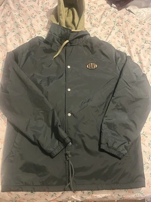 Chaqueta cortavientos de senderismo Vans verde oscuro botones a presión Riley II para hombre talla XL Foto 1 de 4