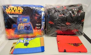 TWO SETS DISNEY STAR WARS TWIN REVERSABLE COMFORTERS NIB W/CURTAINS  (EZS003661) - Picture 1 of 12