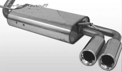 FOX Impianto Racing (Con Sound-tubo) Mitsubishi COLT Cao Bj.92-03 2x80 Rotondo - Immagine 1 di 4