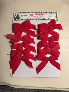 Vintage Trim-a-Tree Bows 12 Pack NEW In Package Christmas Decor NOS - Picture 1 of 2