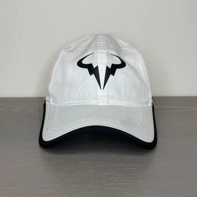 Nike Hombres Nadal Featherlight Sombrero Toro Pluma Luz Tenis 715146-100 Blanco Foto 1 de 4